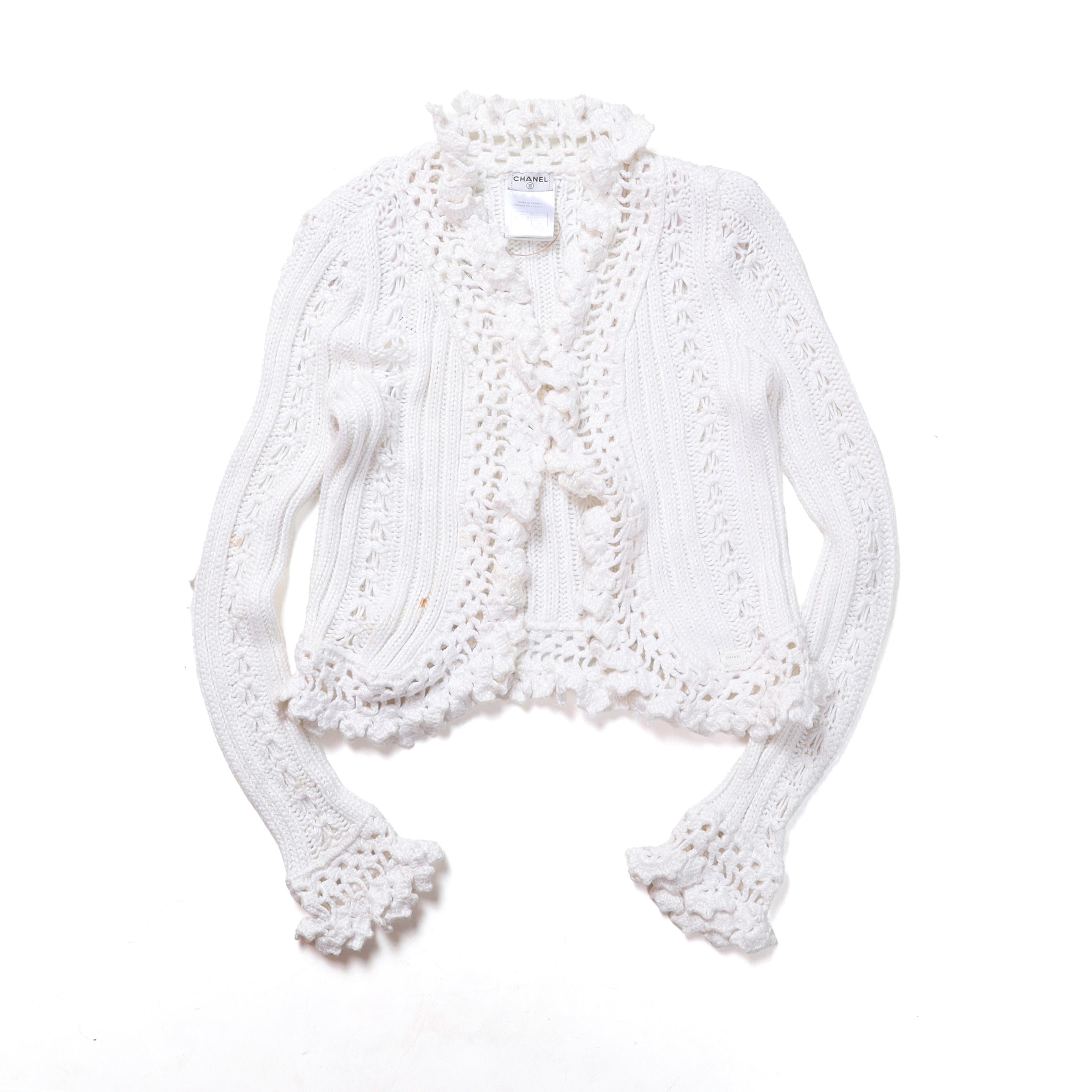 샤넬 Chanel Crochet Knit Cardigan 2