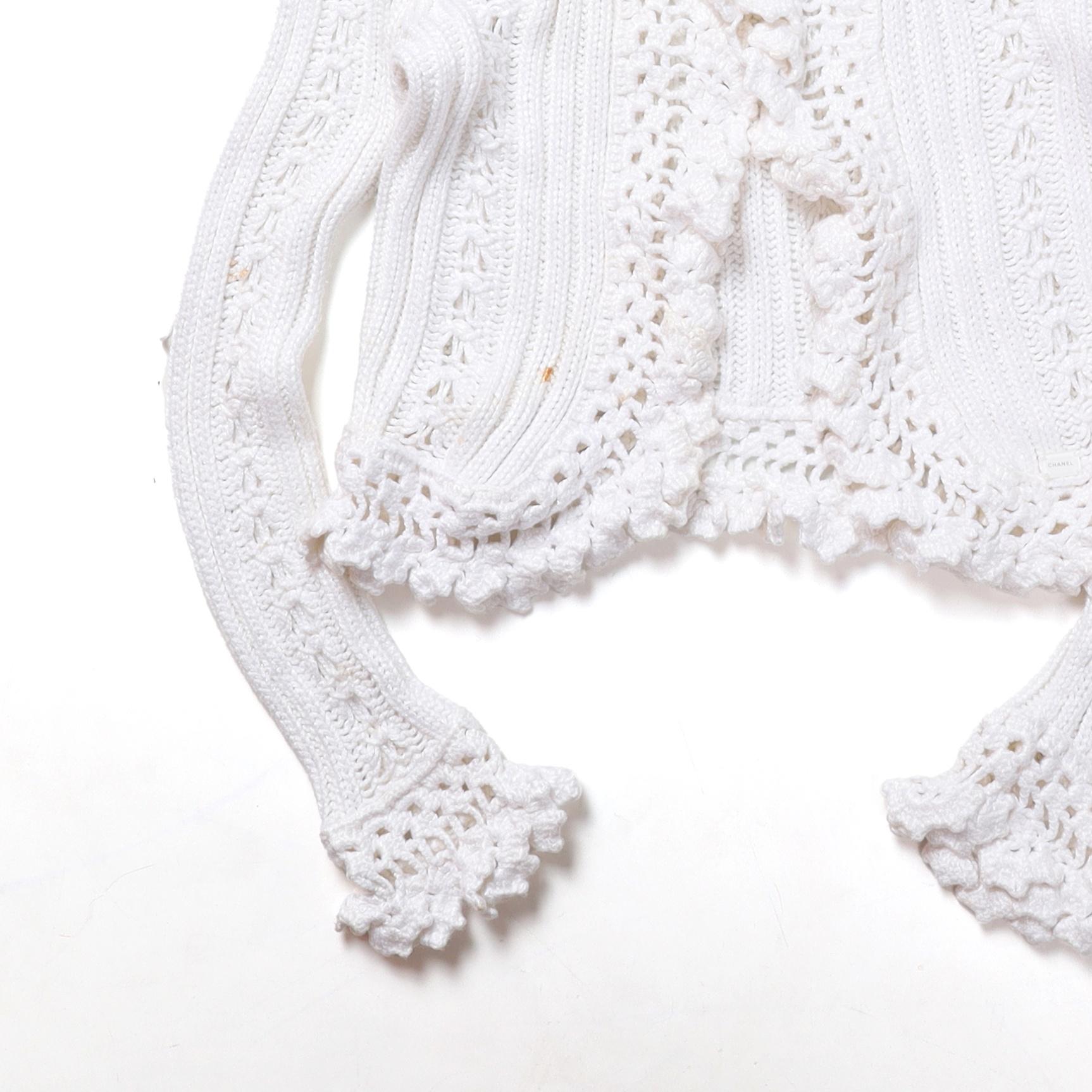 샤넬 Chanel Crochet Knit Cardigan 4