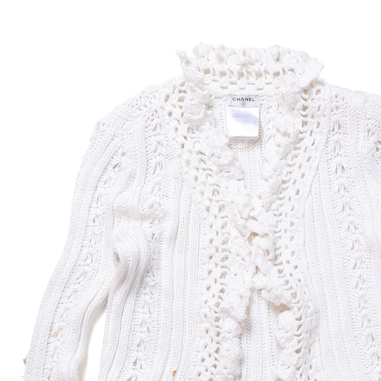 샤넬 Chanel Crochet Knit Cardigan 3