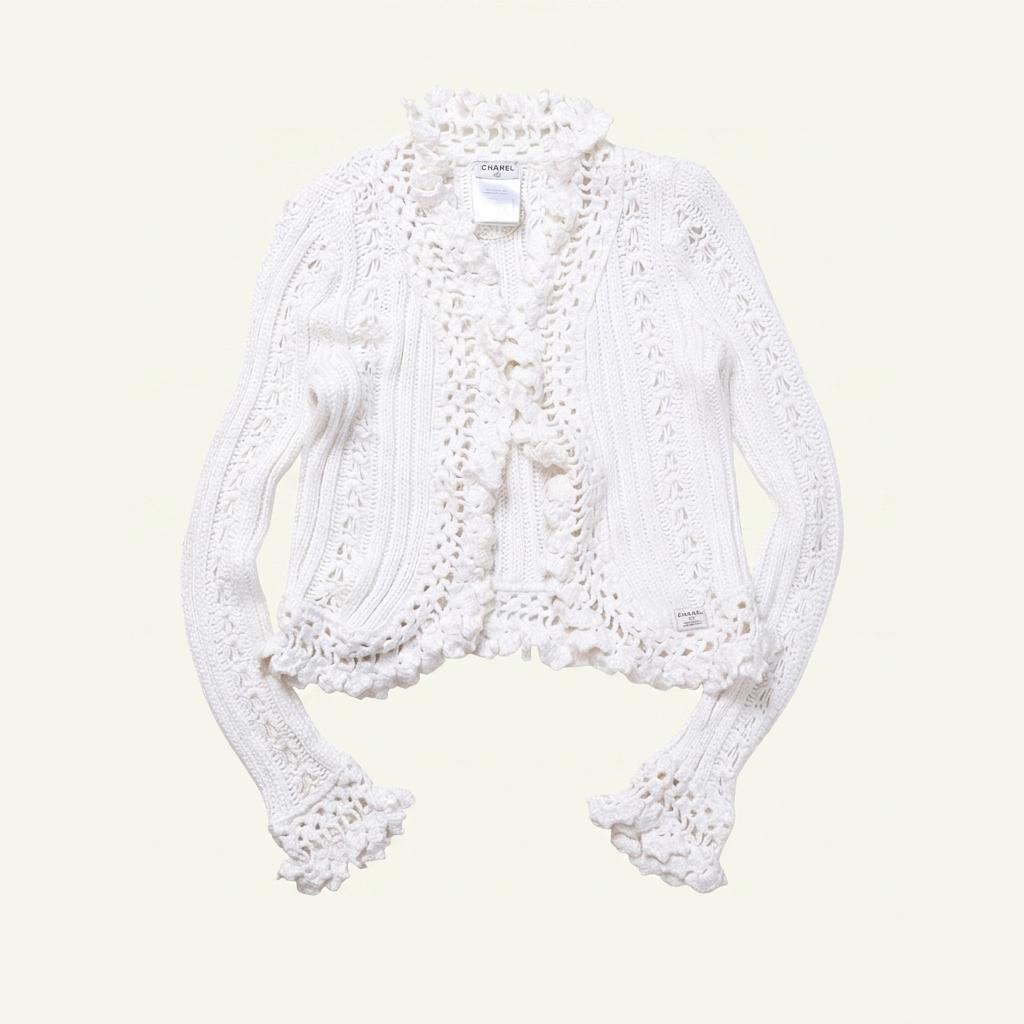 샤넬 Chanel Crochet Knit Cardigan 1