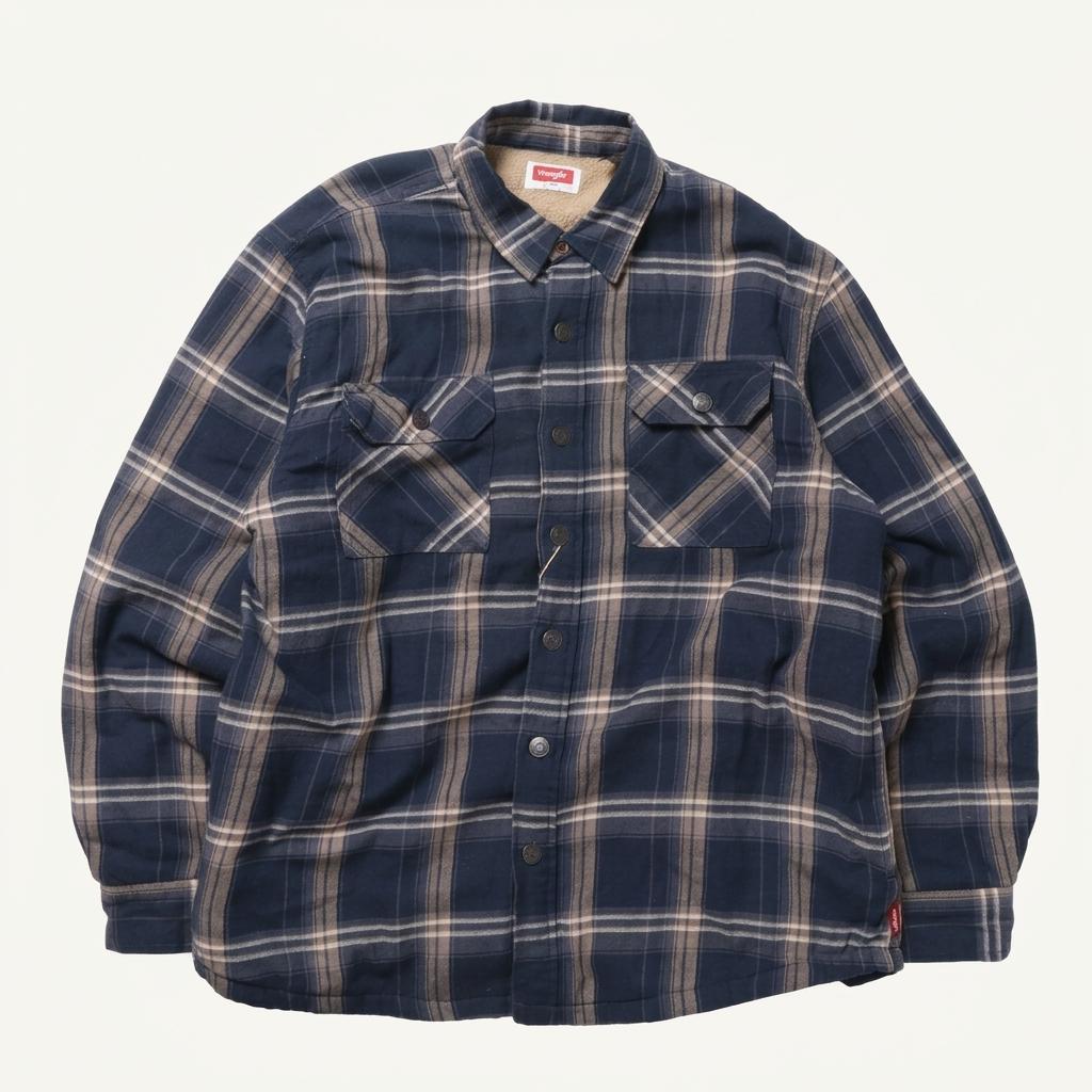 랭글러 Wrangler Check Pattern Fleece Shirt 1