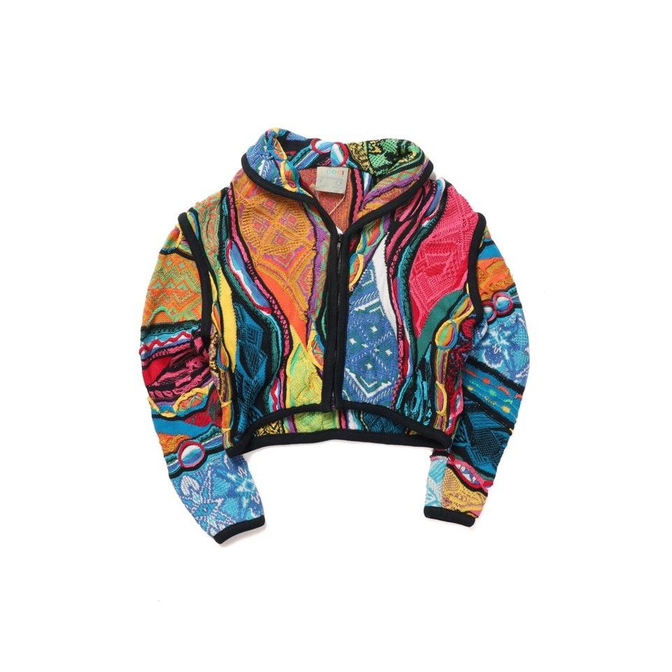쿠지 Coogi Cable Knit Zip Cardigan 2