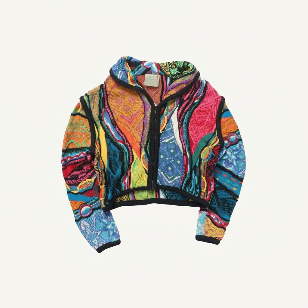 쿠지 Coogi Cable Knit Zip Cardigan 1