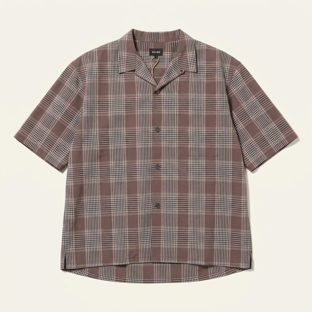 빔즈 Beams Check Half Shirt 1