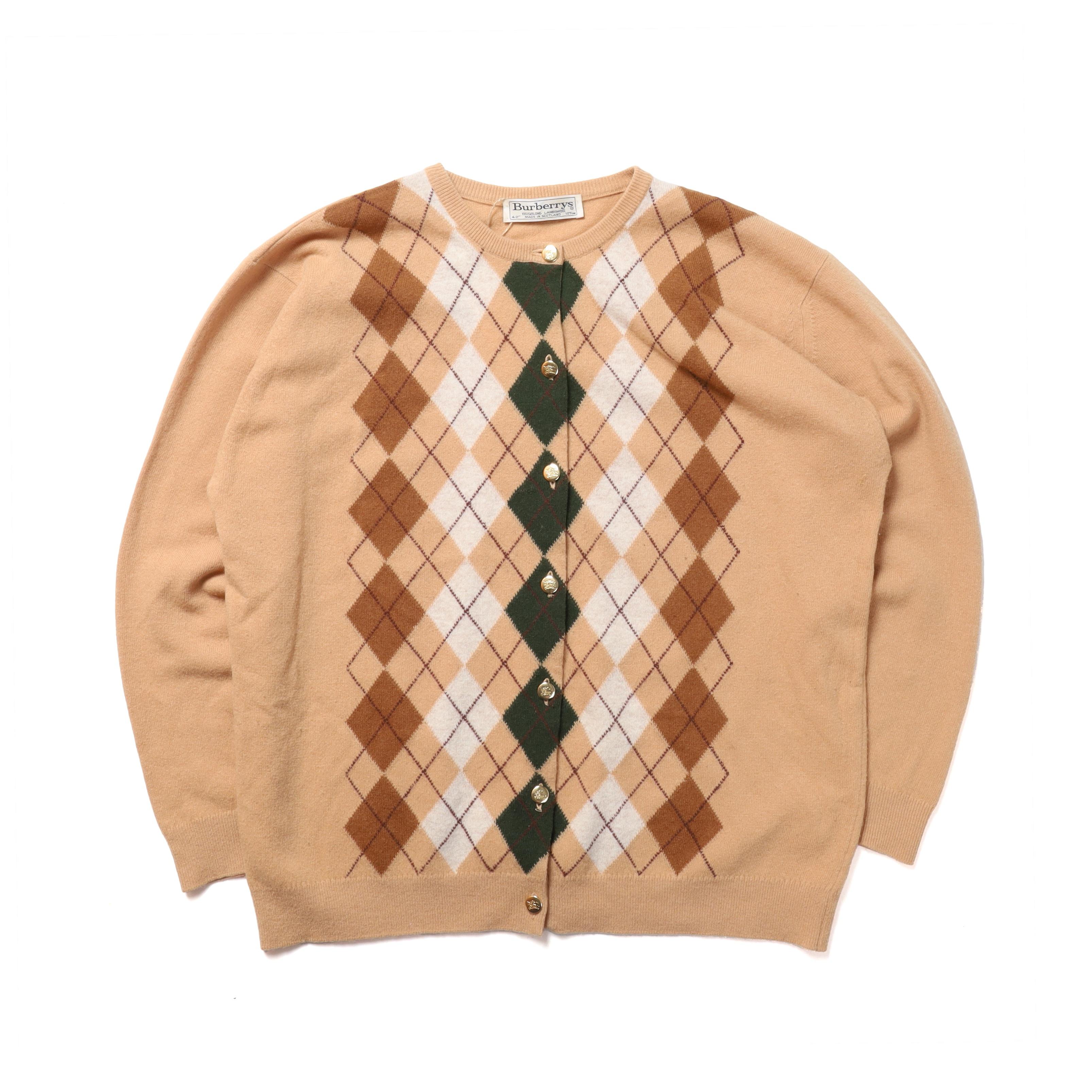 버버리 Burberry Argyle Cardigan 2