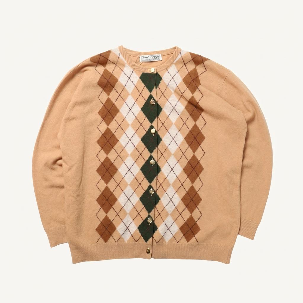 버버리 Burberry Argyle Cardigan 1
