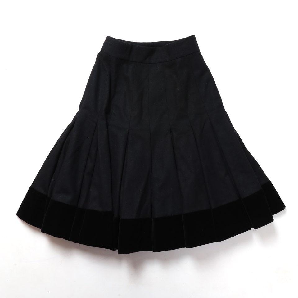 샤넬 Chanel Wool Pleated Skirt 5