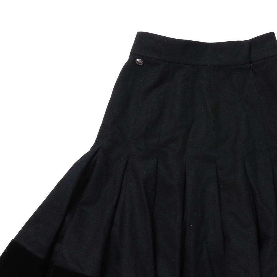 샤넬 Chanel Wool Pleated Skirt 3