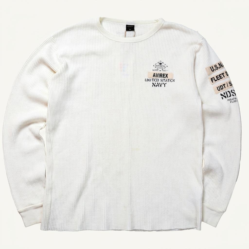 아비렉스 Avirex Logo Embroidered Cotton Knit   가 1