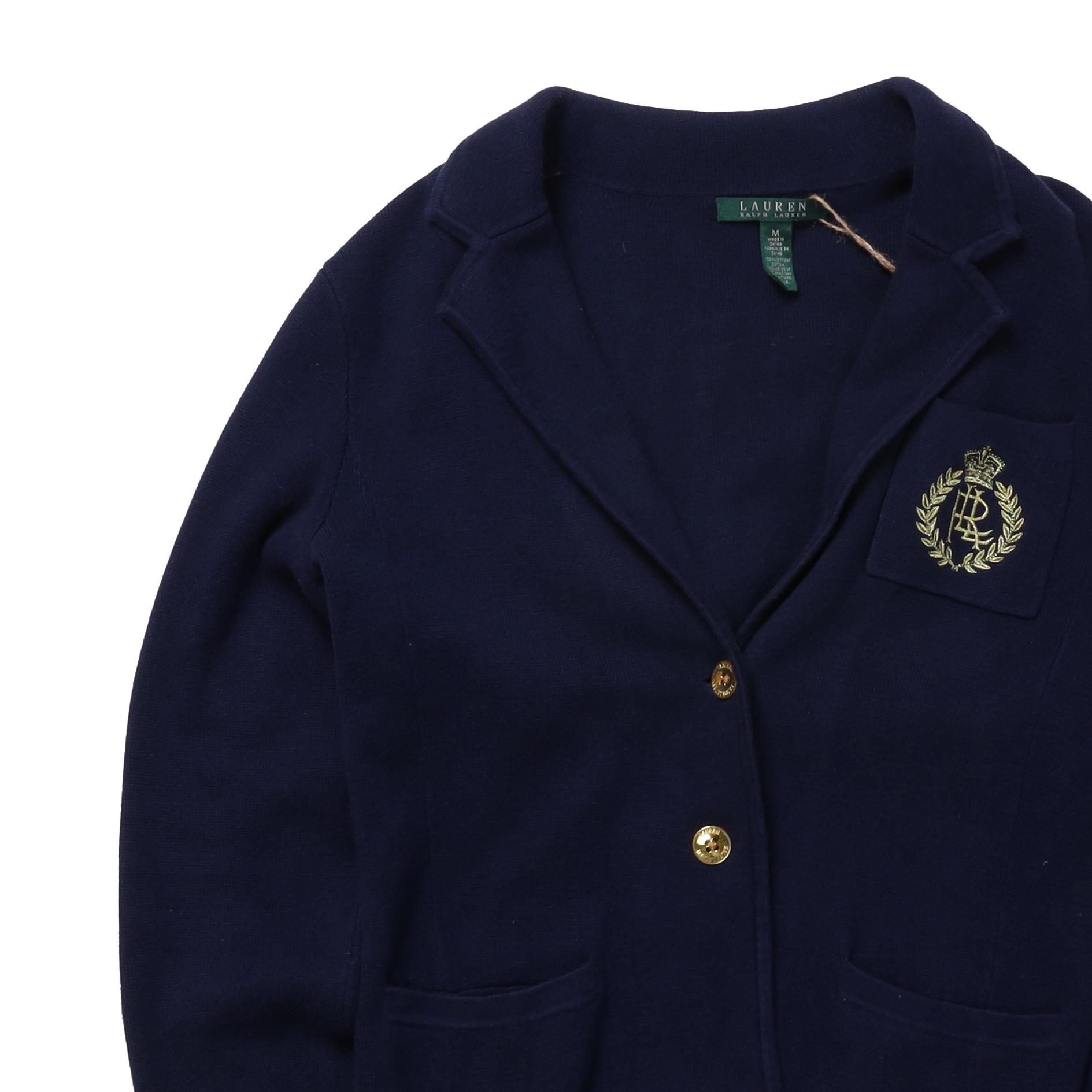 로렌 랄프로렌 Lauren Ralph Lauren Gold Button Cardigan 3