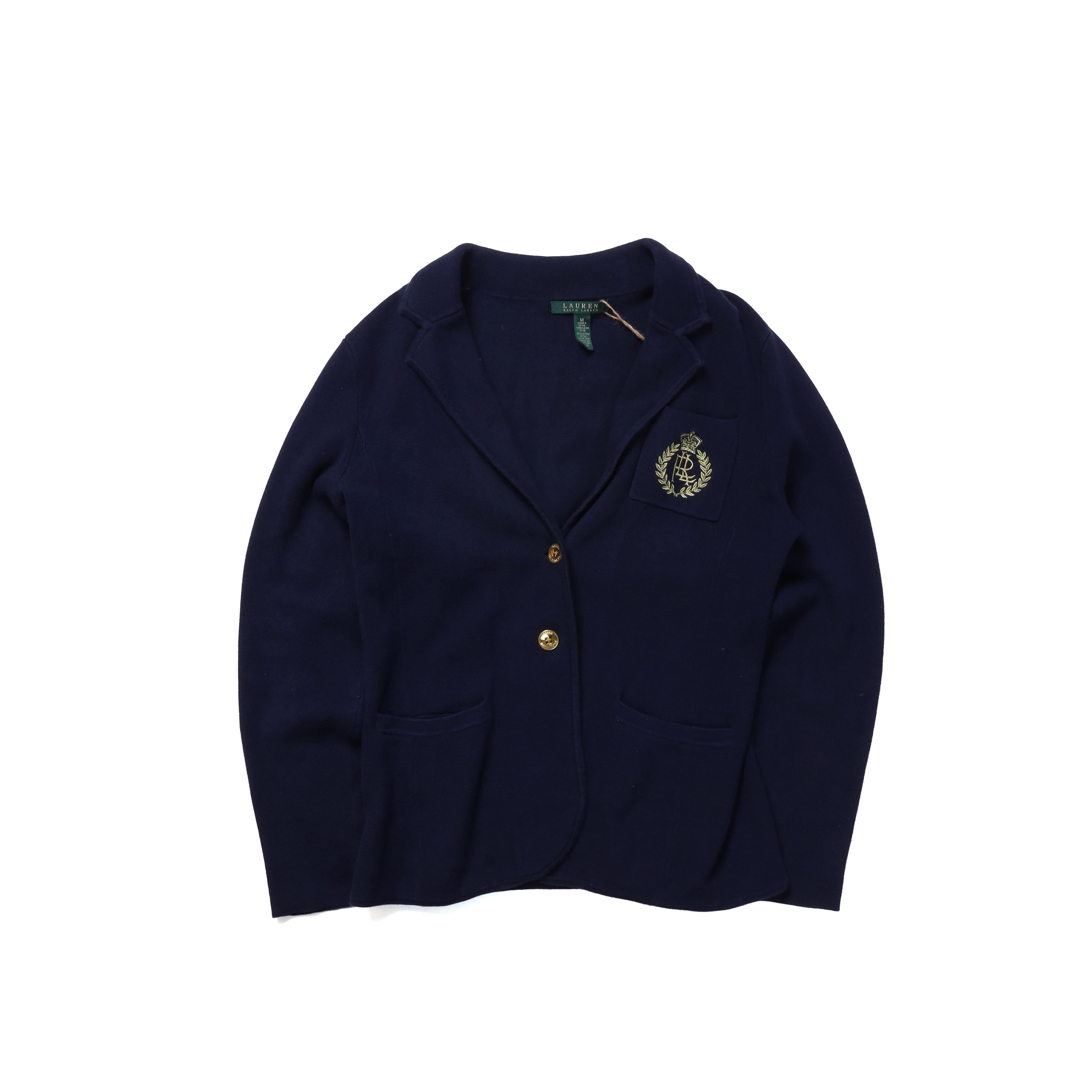 로렌 랄프로렌 Lauren Ralph Lauren Gold Button Cardigan 2