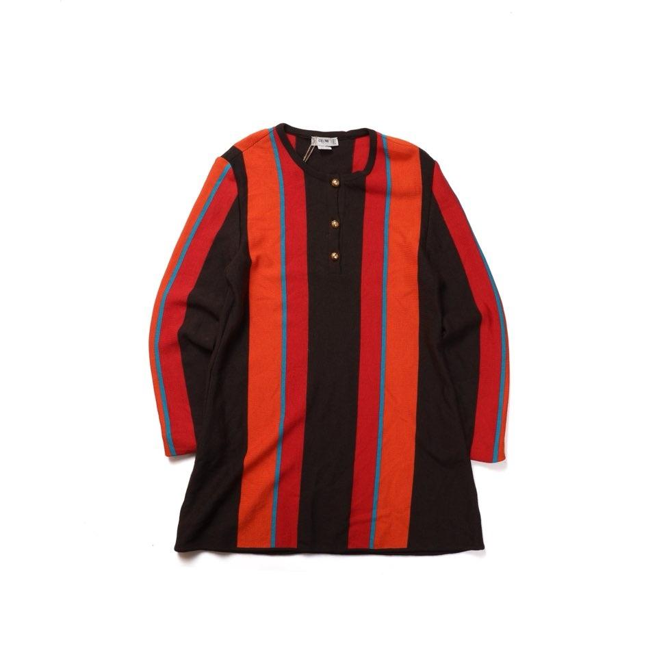 셀린느 Celine Stripe Wool Long Sleeve 2