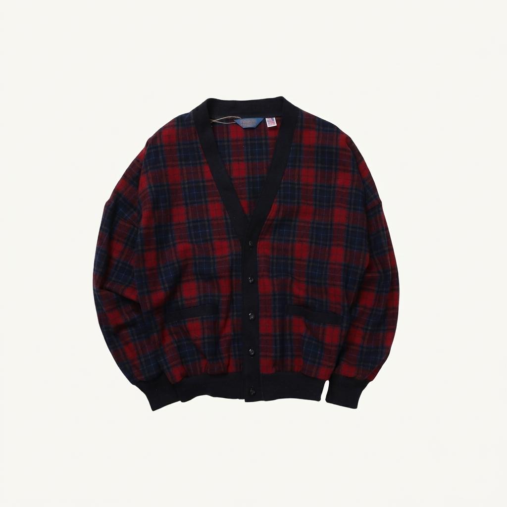펜들턴 Pendleton Check Pattern Wool Cardigan 1
