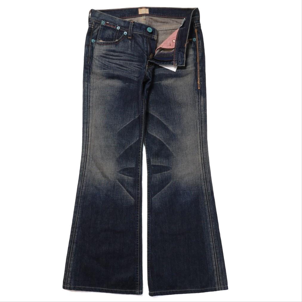Redlock Whisker Denim Flare Pants 5