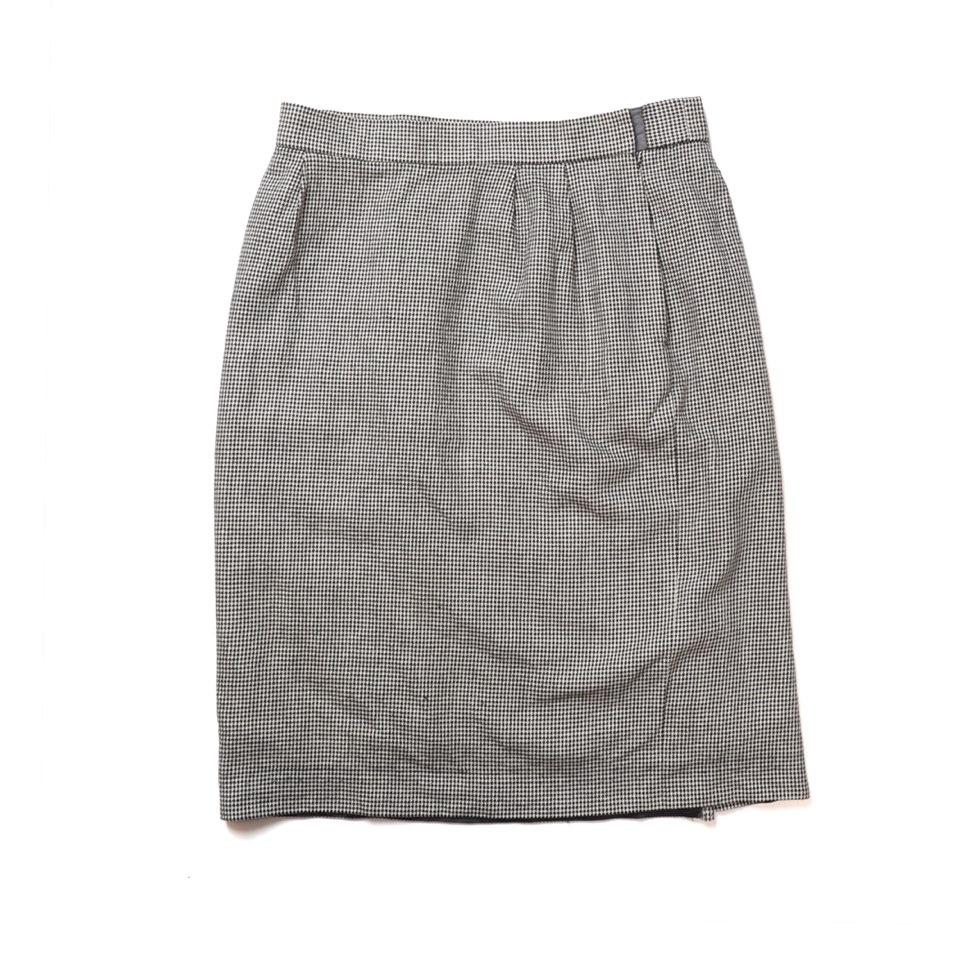 입생로랑 Yves Saint Laurent Wool Check Pattern Skirt 2