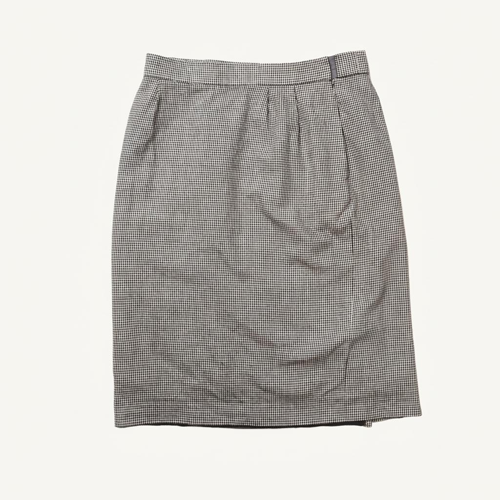 입생로랑 Yves Saint Laurent Wool Check Pattern Skirt 1