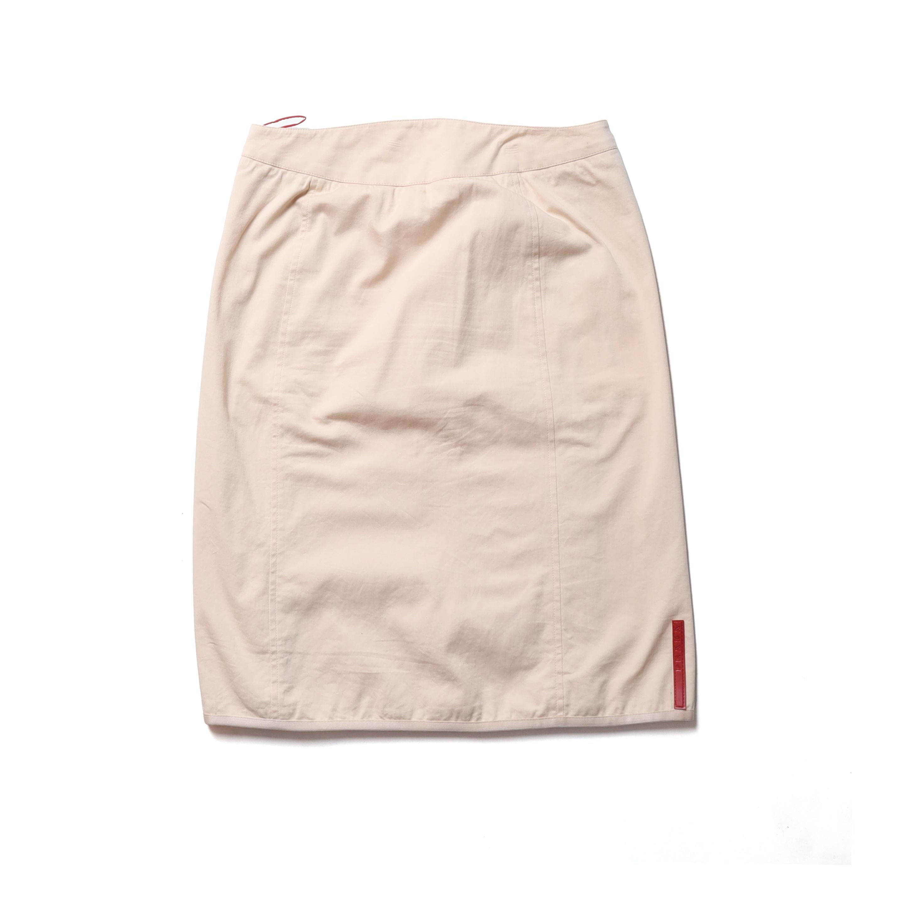 프라다 Prada Sport Red Tab Mid Skirt 2