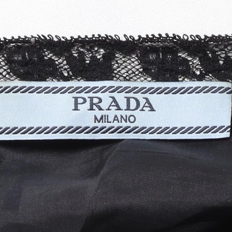 프라다 Prada Silk Blended Lace Trimmed Sleeveless 8