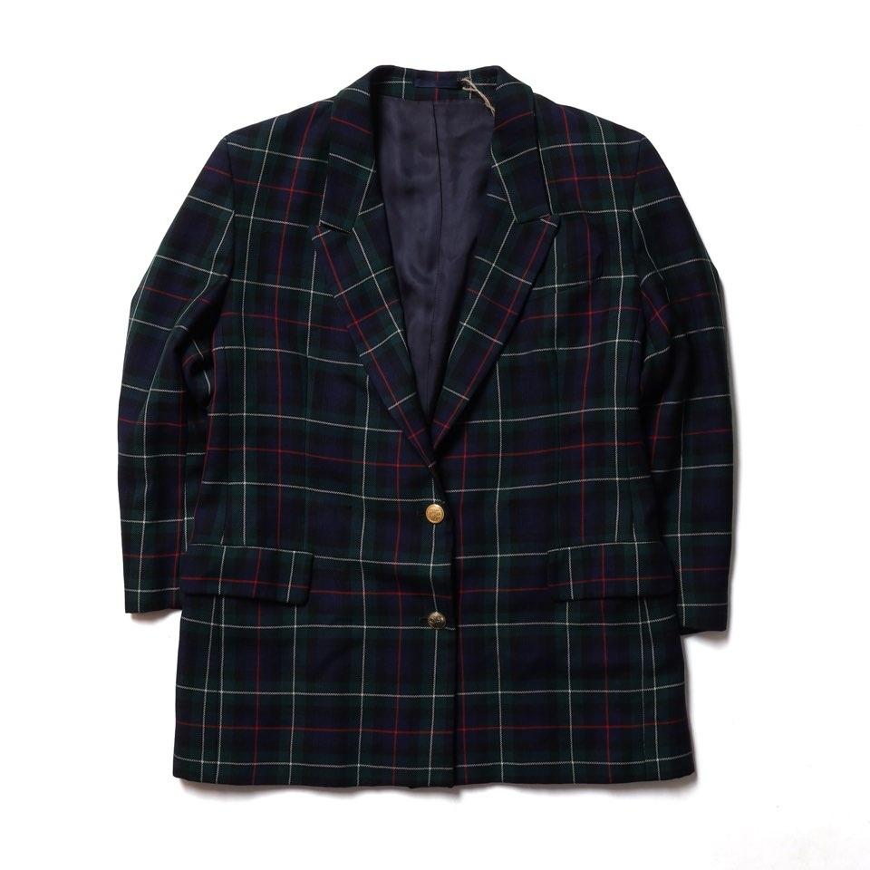 버버리 Burberry Check Pattern 2B Wool Blazer 2