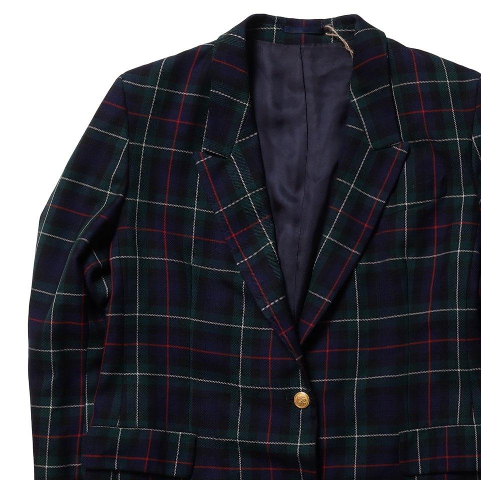 버버리 Burberry Check Pattern 2B Wool Blazer 3