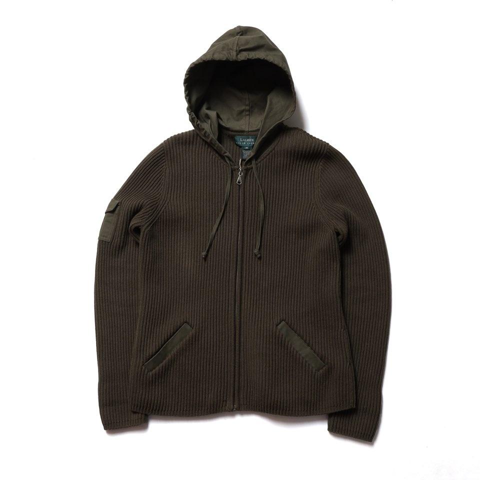 로렌 랄프로렌 Lauren Ralph Lauren Hood Zip up Knit 2