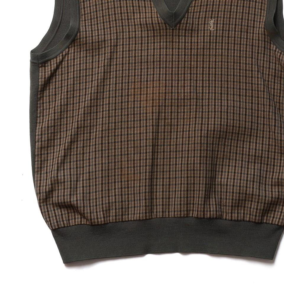 입생로랑 Yves Saint Laurent Check Pattern Knit Vest 4