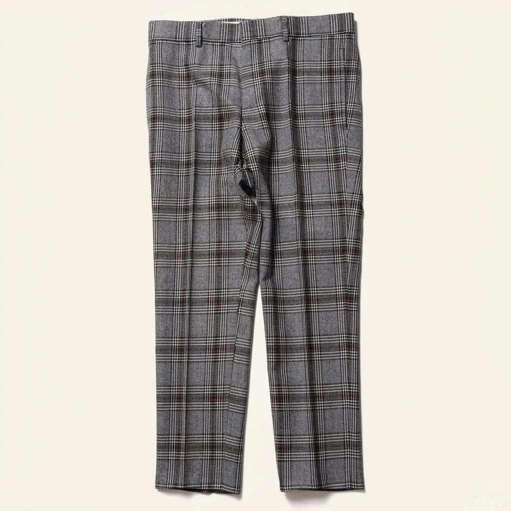 구찌 Gucci Check Pattern Wool Trousers 1