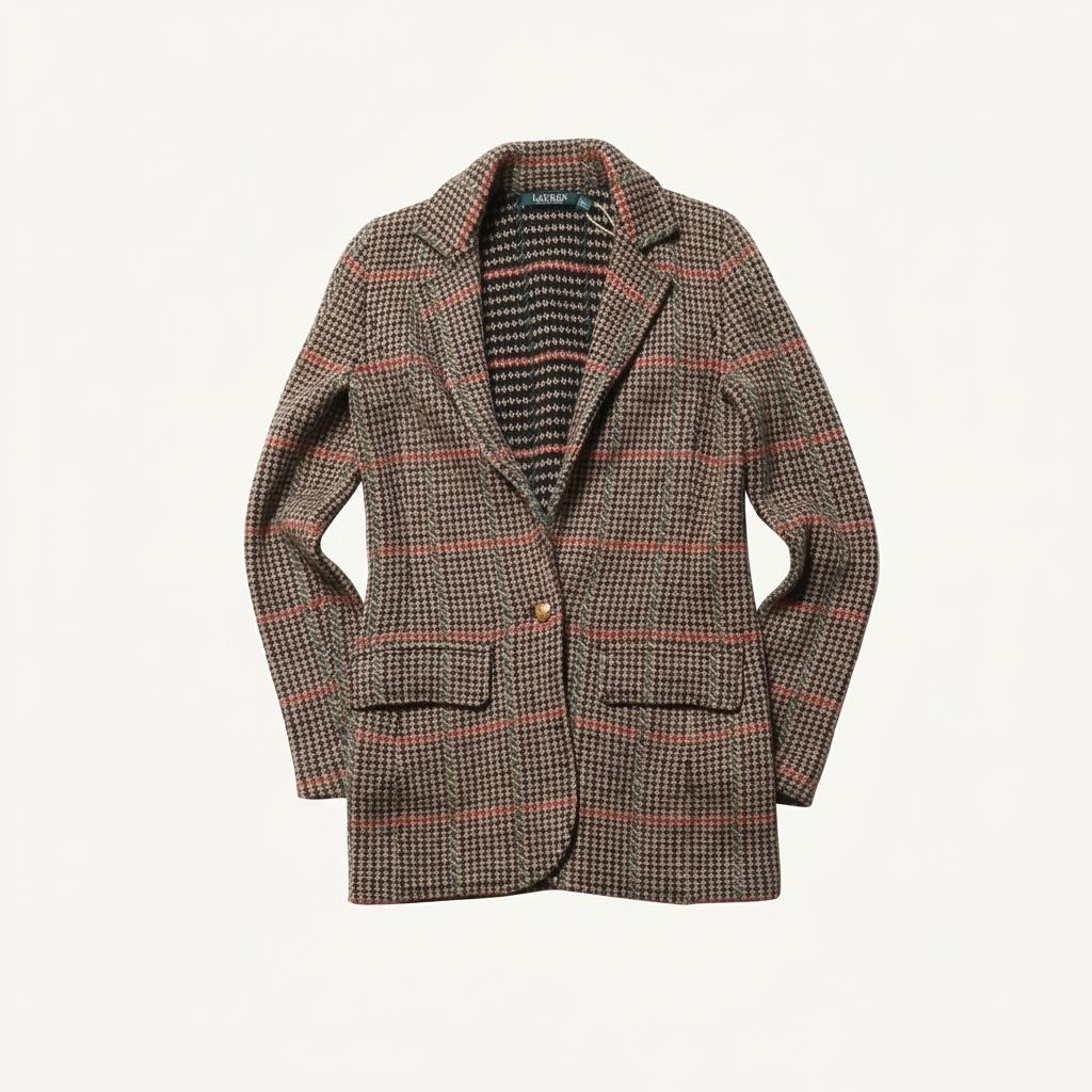 로렌 랄프로렌 Lauren Ralph Lauren Single Button Check 1