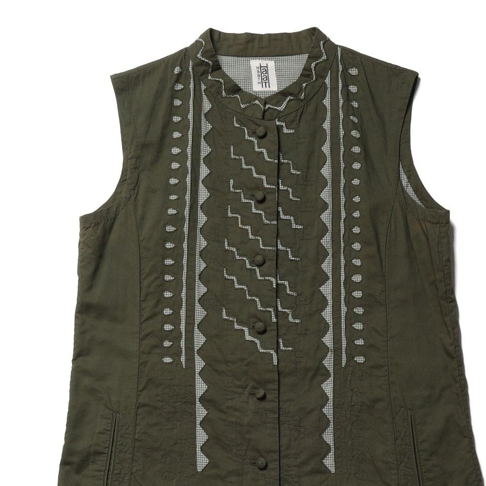 Issey Miyake Haat Pattern Button Up Sleeveless 3