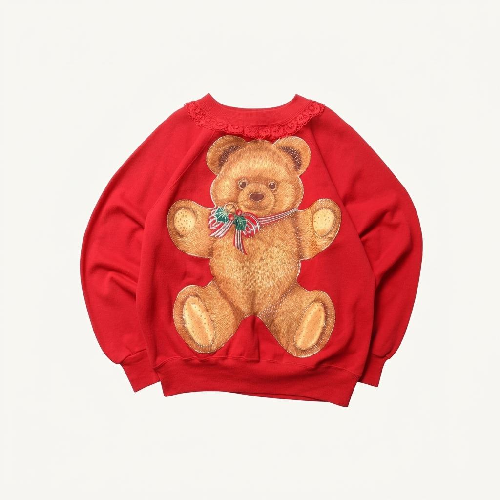 Ultra Sweats Frill Teddy Bear Sweatshirt 1