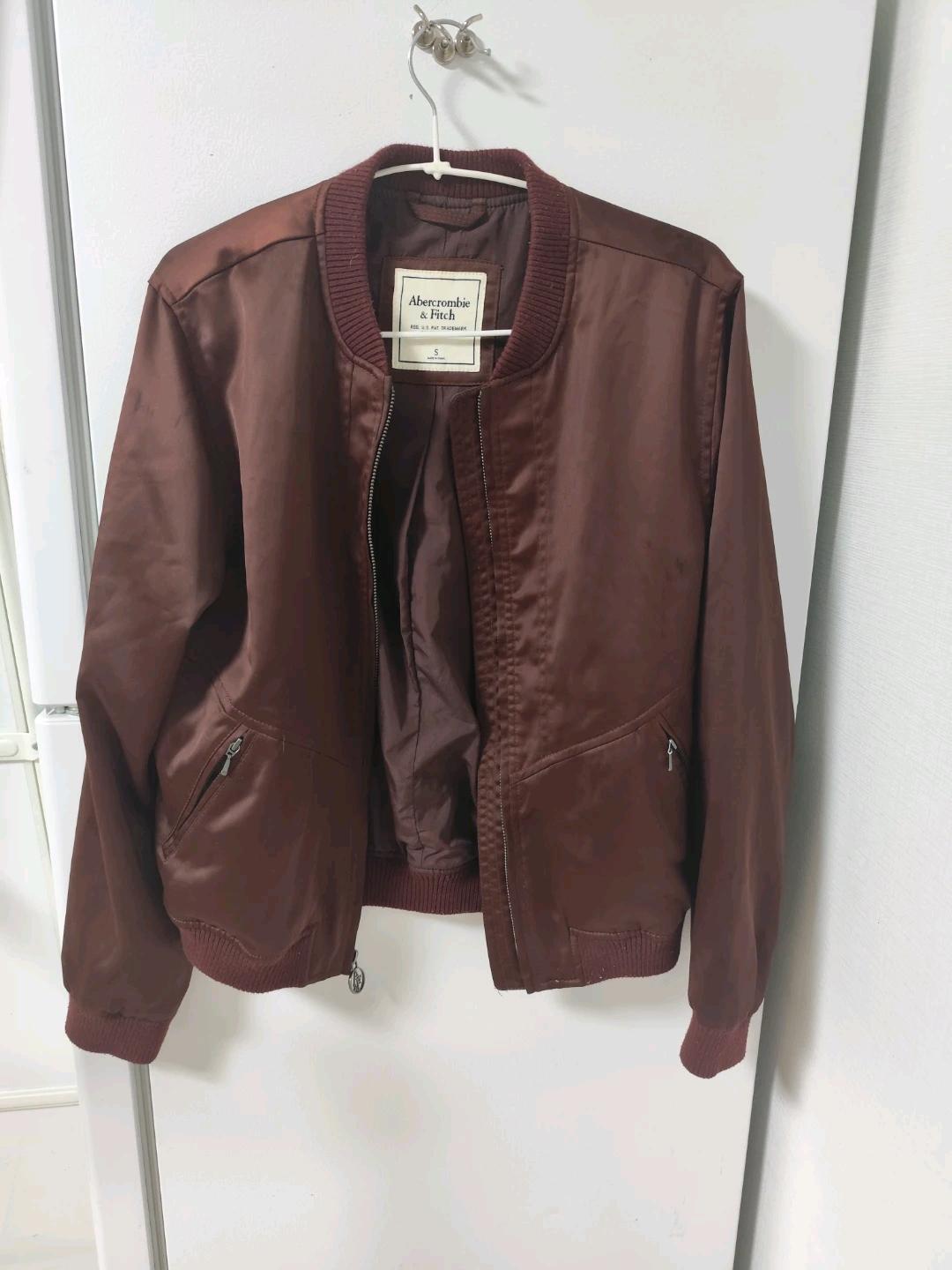 아베크롬비 Abercrombie & Fitch 항공점퍼 S 와인색 2