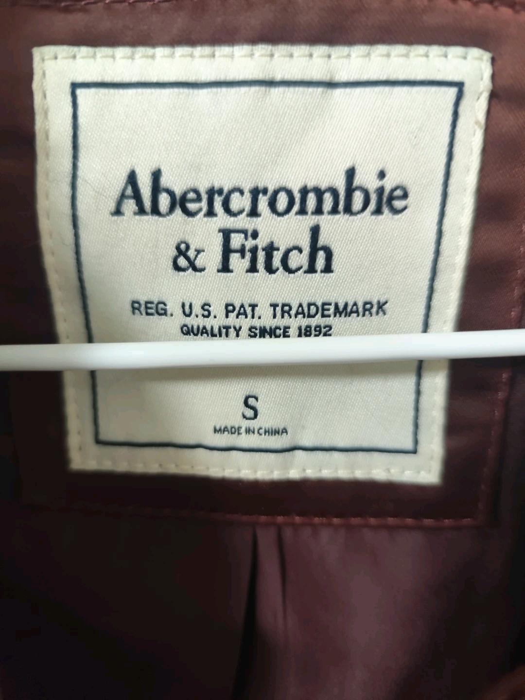 아베크롬비 Abercrombie & Fitch 항공점퍼 S 와인색 4