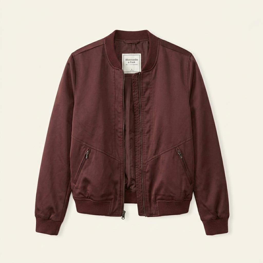 아베크롬비 Abercrombie & Fitch 항공점퍼 S 와인색 1