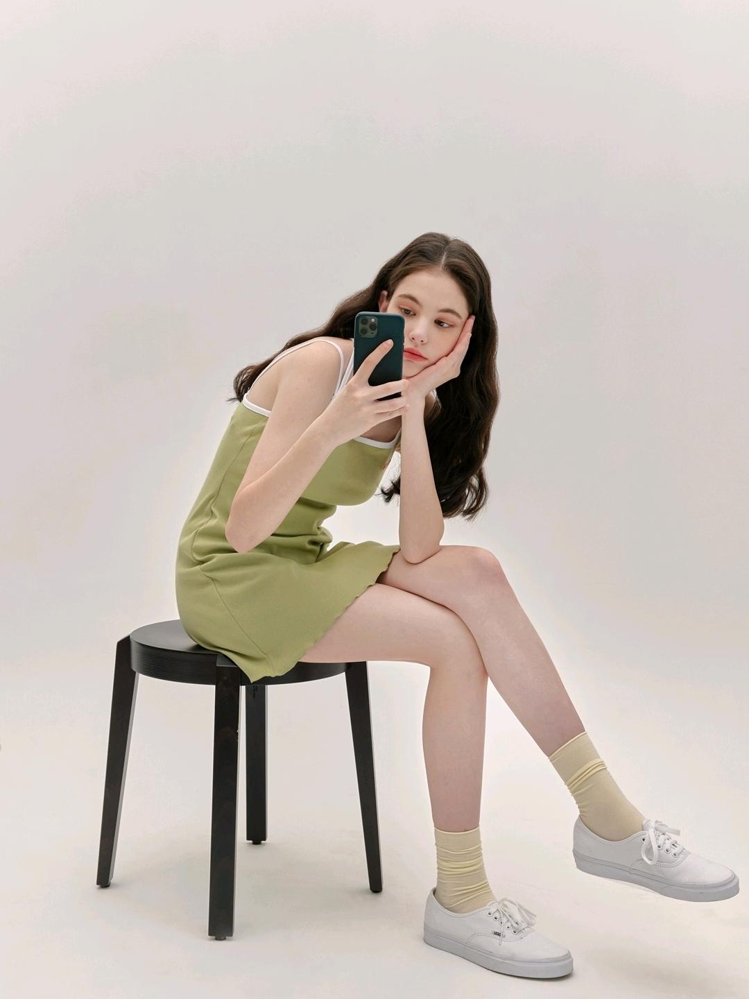 하트클럽 아보카도 컬러 원피스 5