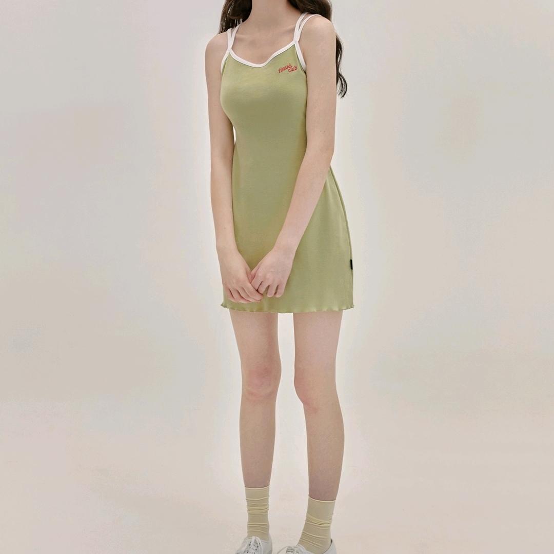 하트클럽 아보카도 컬러 원피스 3