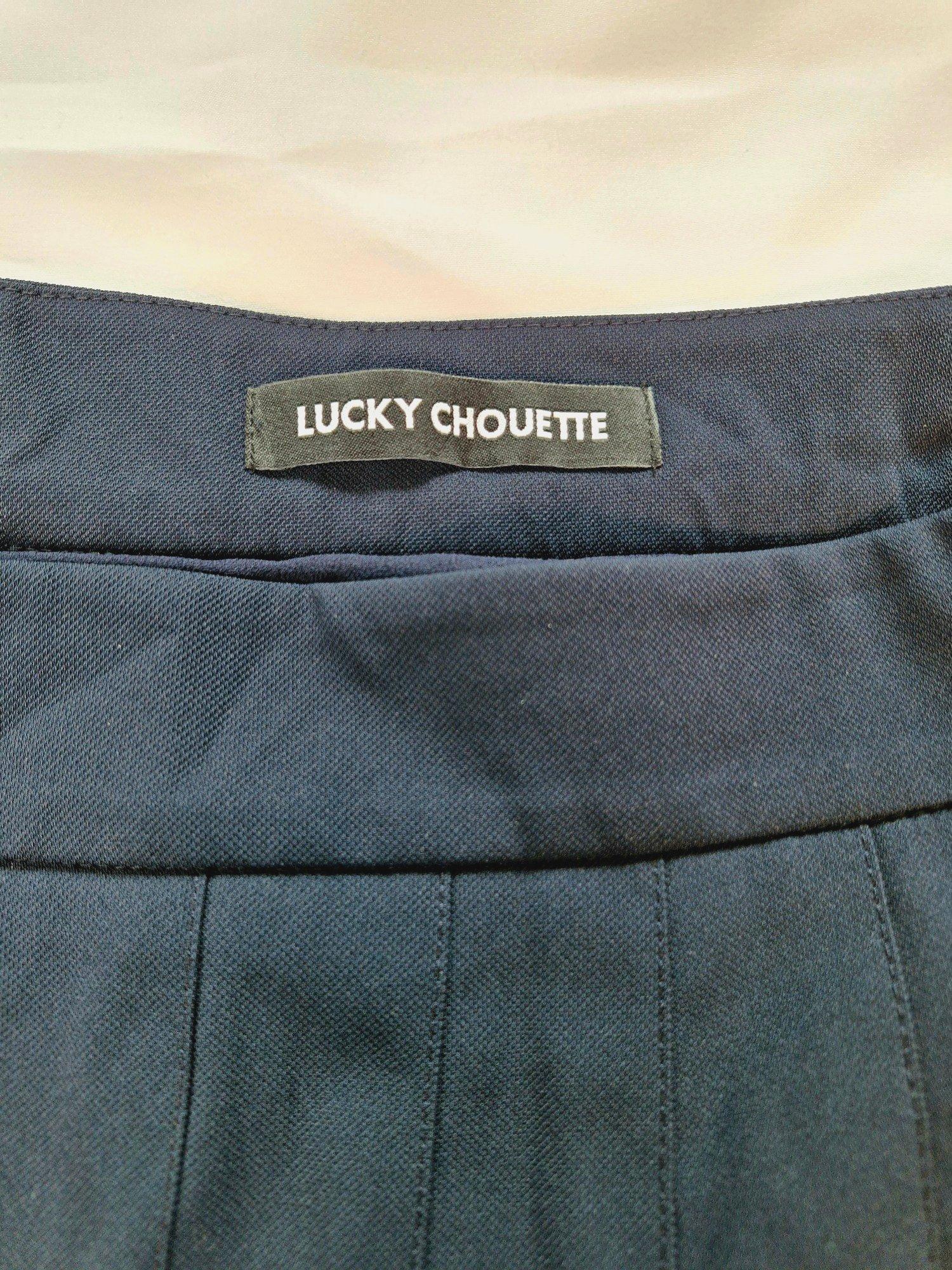 LUCKY CHOUETTE 럭키슈에뜨 플리츠 리본 스커트 36 4