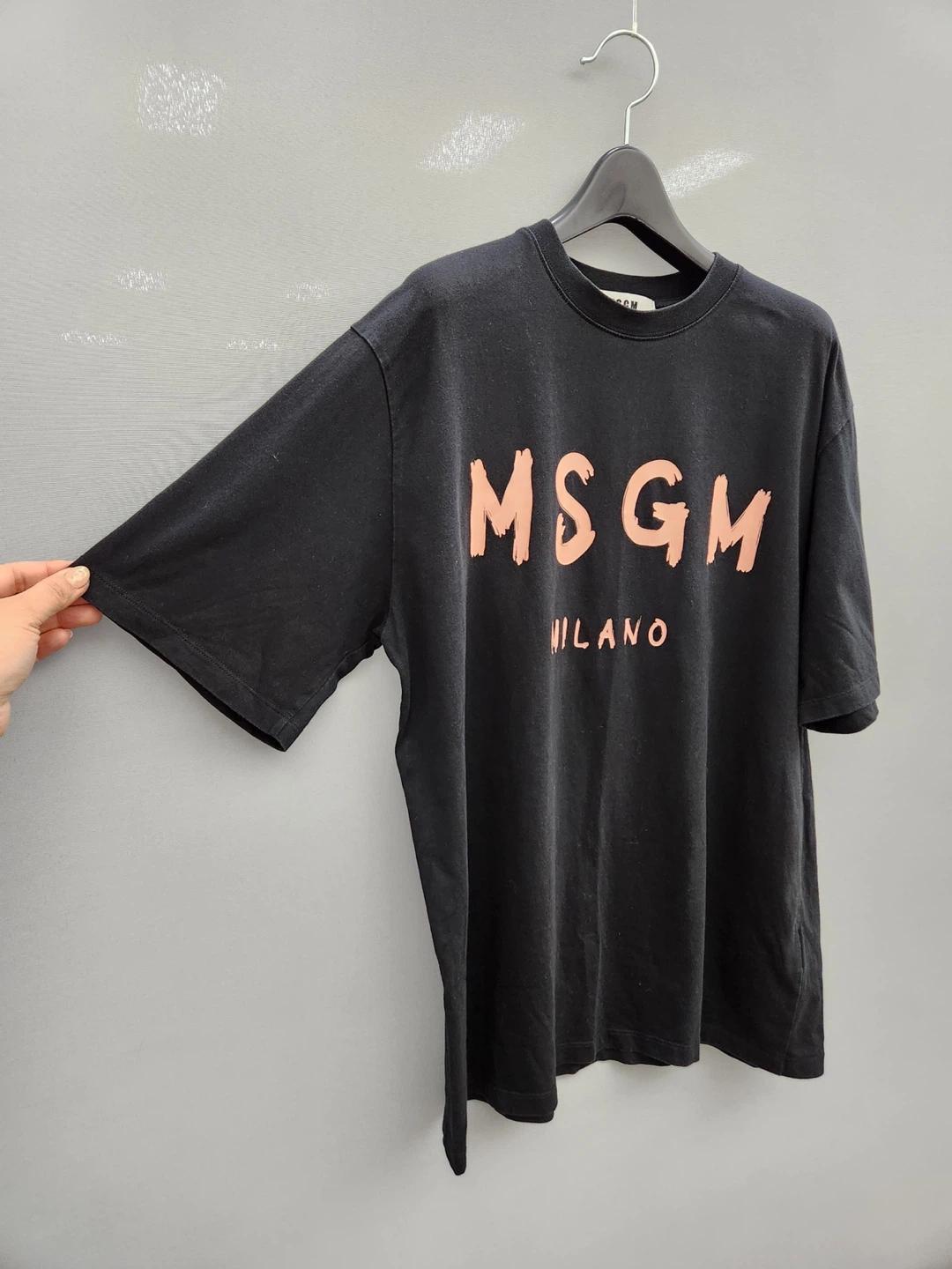 MSGM 밀라노 로고 브러시드 티셔츠 7