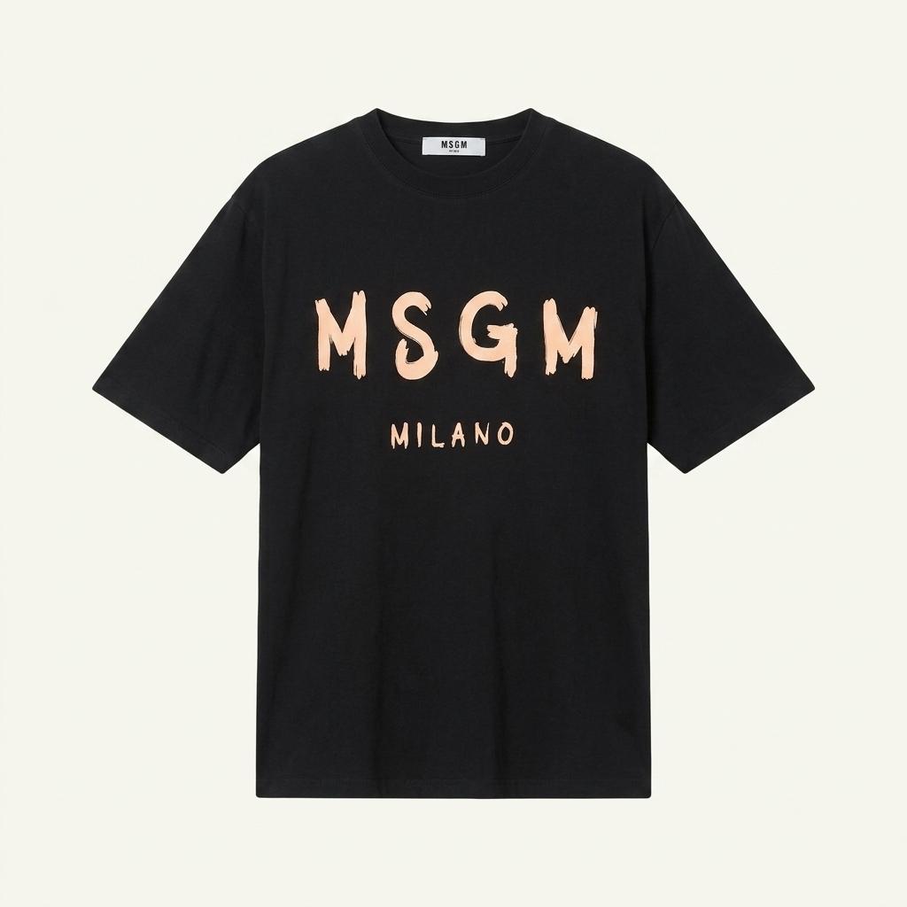 MSGM 밀라노 로고 브러시드 티셔츠 1