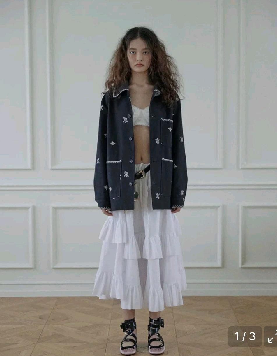 호쿠스포쿠스 블랙 자수 코튼자켓 가격인하  3