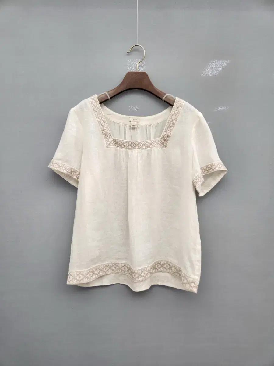 제이크루 J.CREW 아이보리색 반팔 블라우스 2