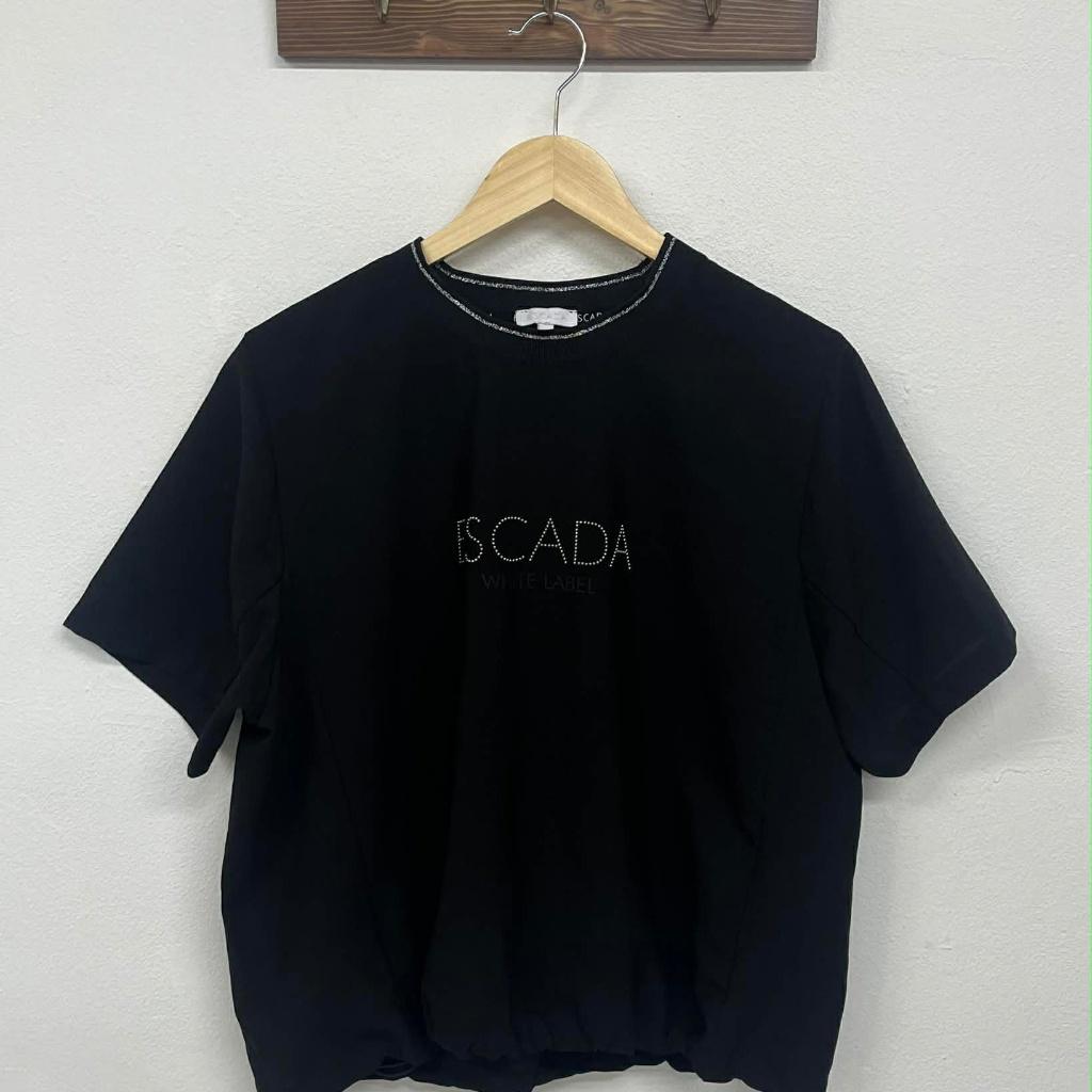 [L] Escada 에스까다 24년 신형 텍스처 우븐 반팔 티셔츠 2