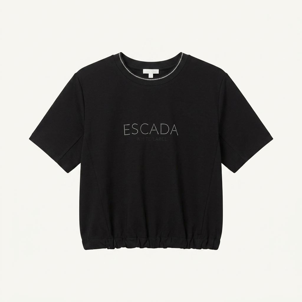 [L] Escada 에스까다 24년 신형 텍스처 우븐 반팔 티셔츠 1