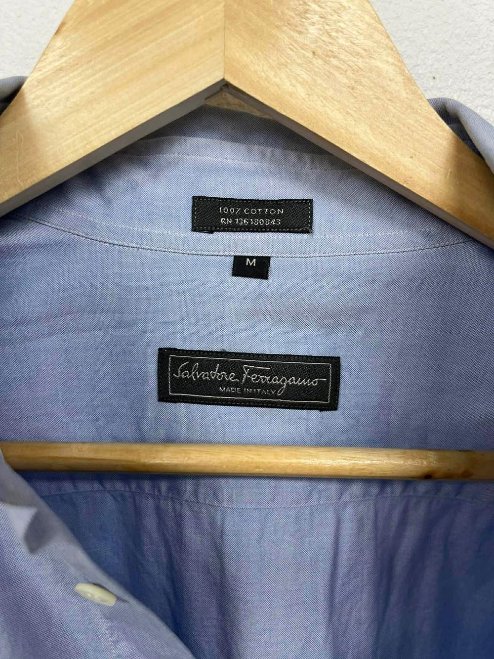 [M] Salvatore Ferragamo button down shirt light 4