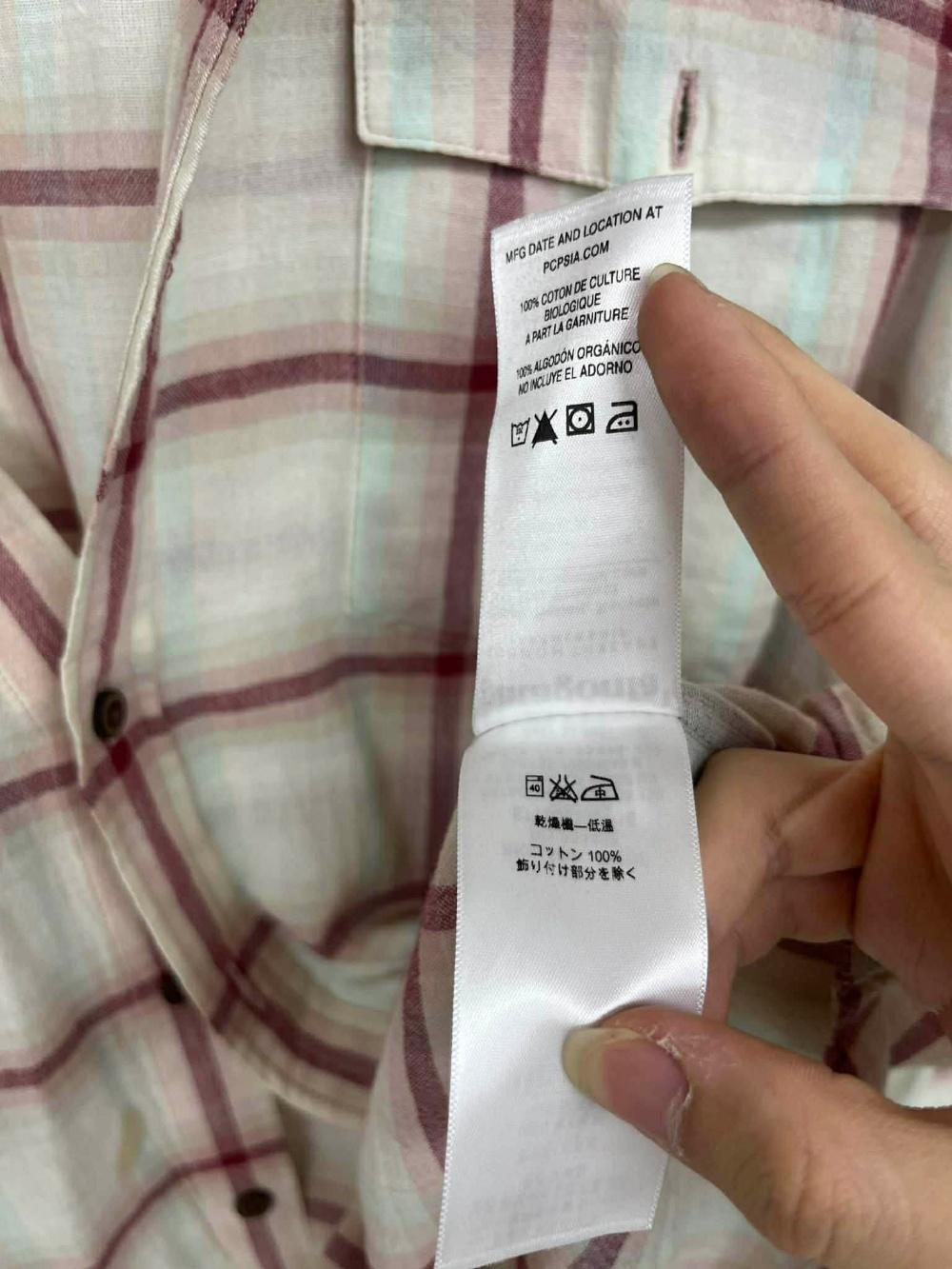 [L] Patagonia organic cotton plaid long sleeve 8