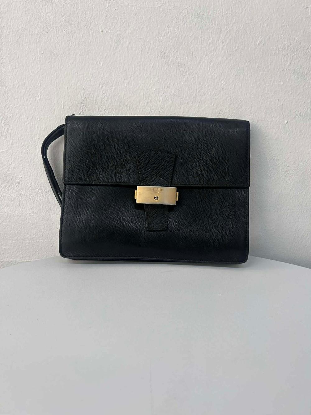 Celine Paris leather wristlet clutch bag 2