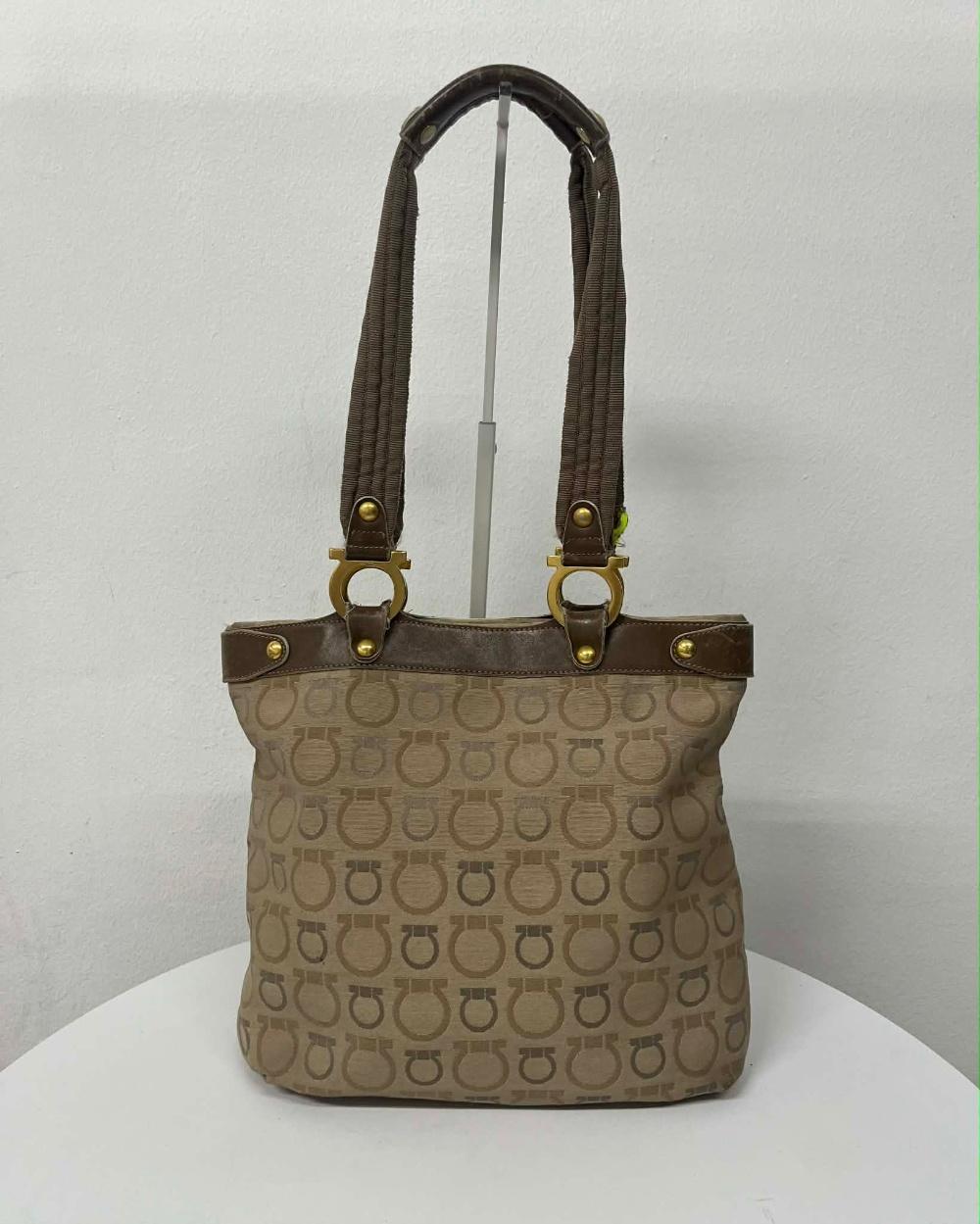 Salvatore Ferragamo Gancini jacquard tote bag 4