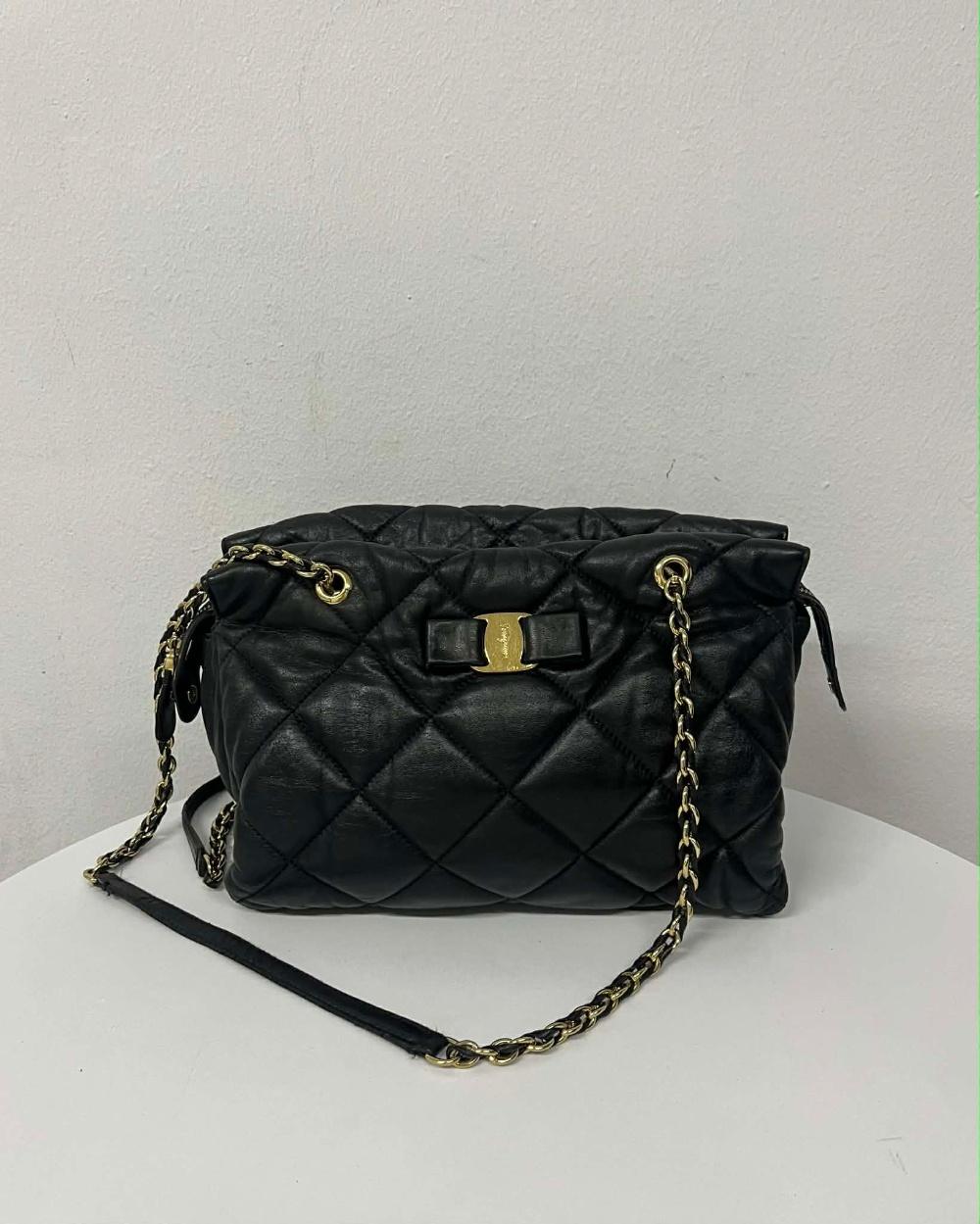 Salvatore Ferragamo Vara quilted lambskin chain 2