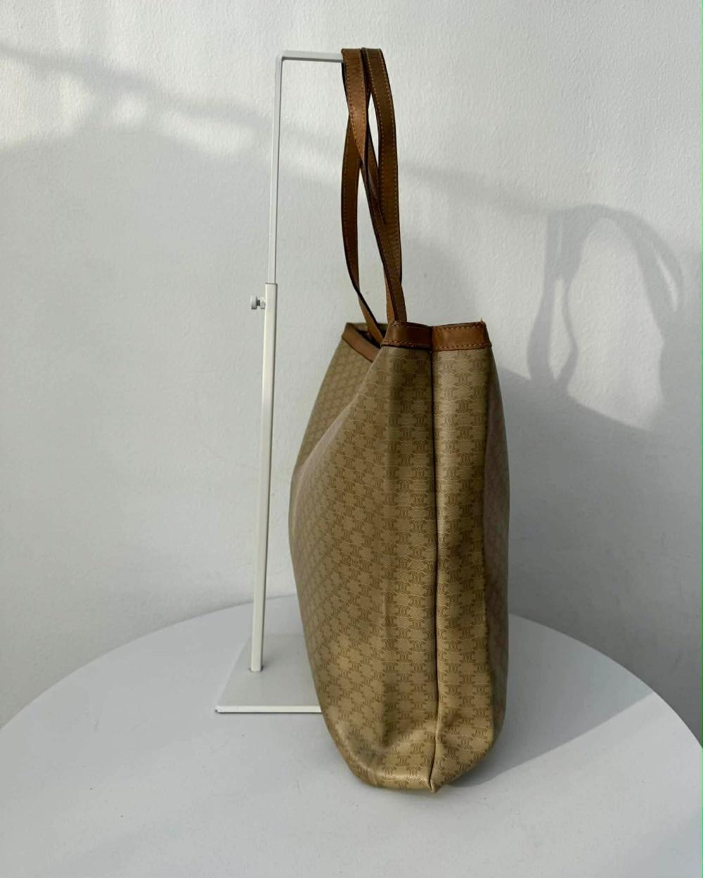 Celine vintage macadam pattern tote bag 5