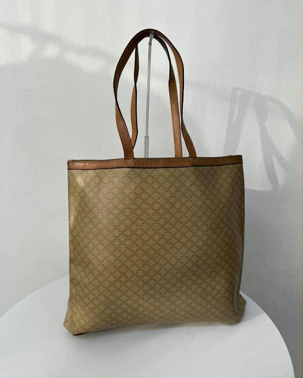 Celine vintage macadam pattern tote bag 6