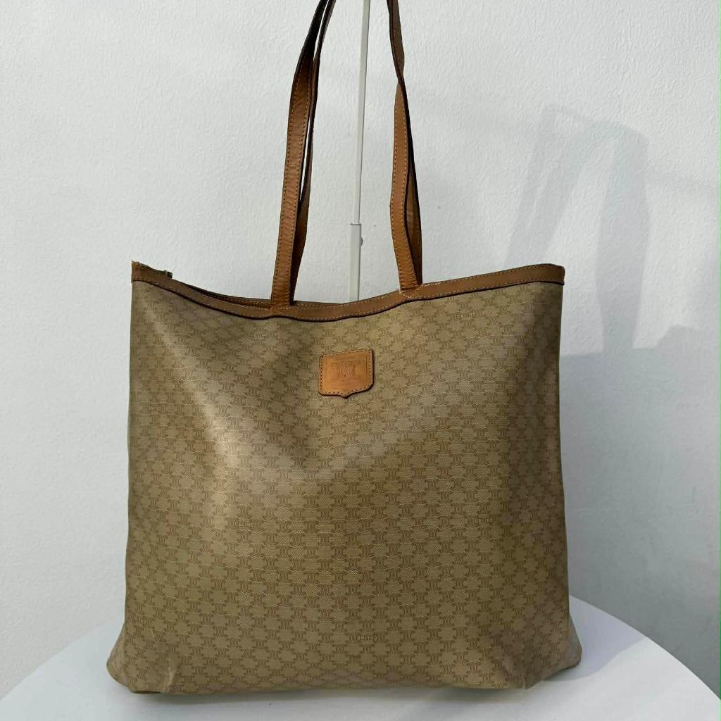 Celine vintage macadam pattern tote bag 2